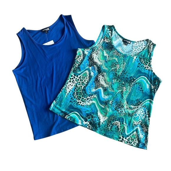 Antthony Original two tank tops bundle royal blue green size XL - Picture 1 of 7